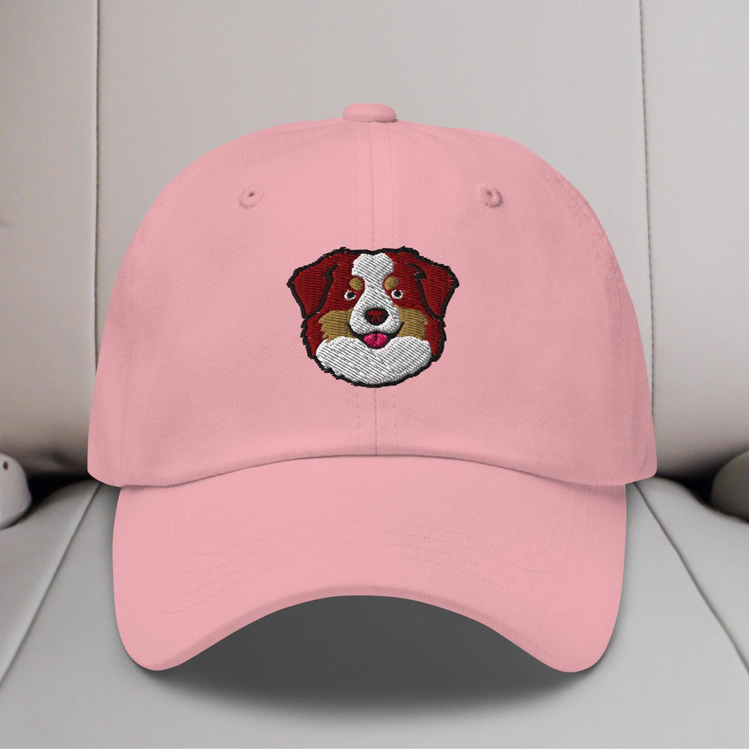 Australian Shepherd Head (Red) Embroidered Hat