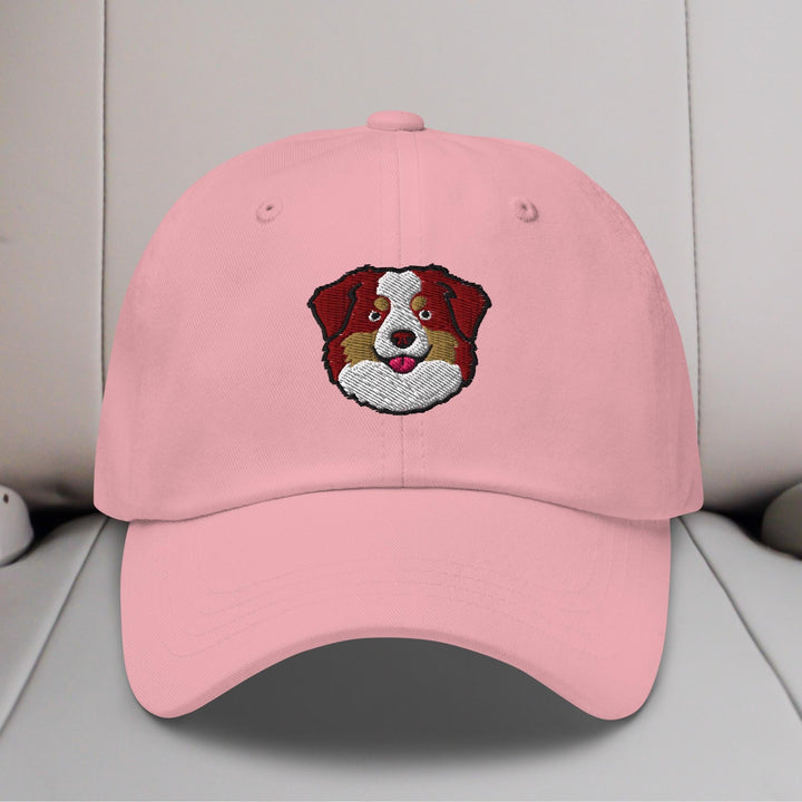 Australian Shepherd Head (Red) Embroidered Hat