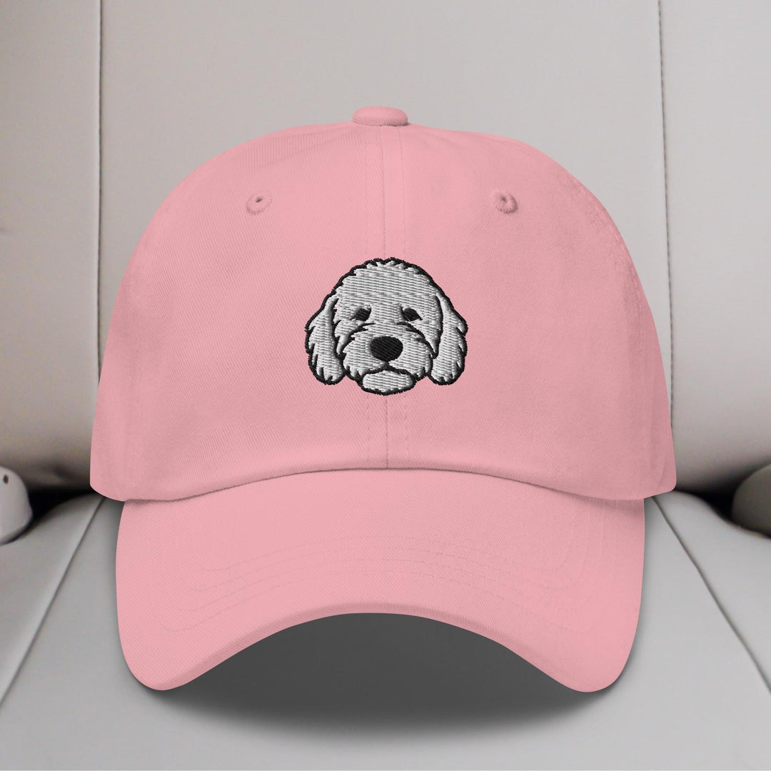Goldendoodle Head (White) Embroidered Hat