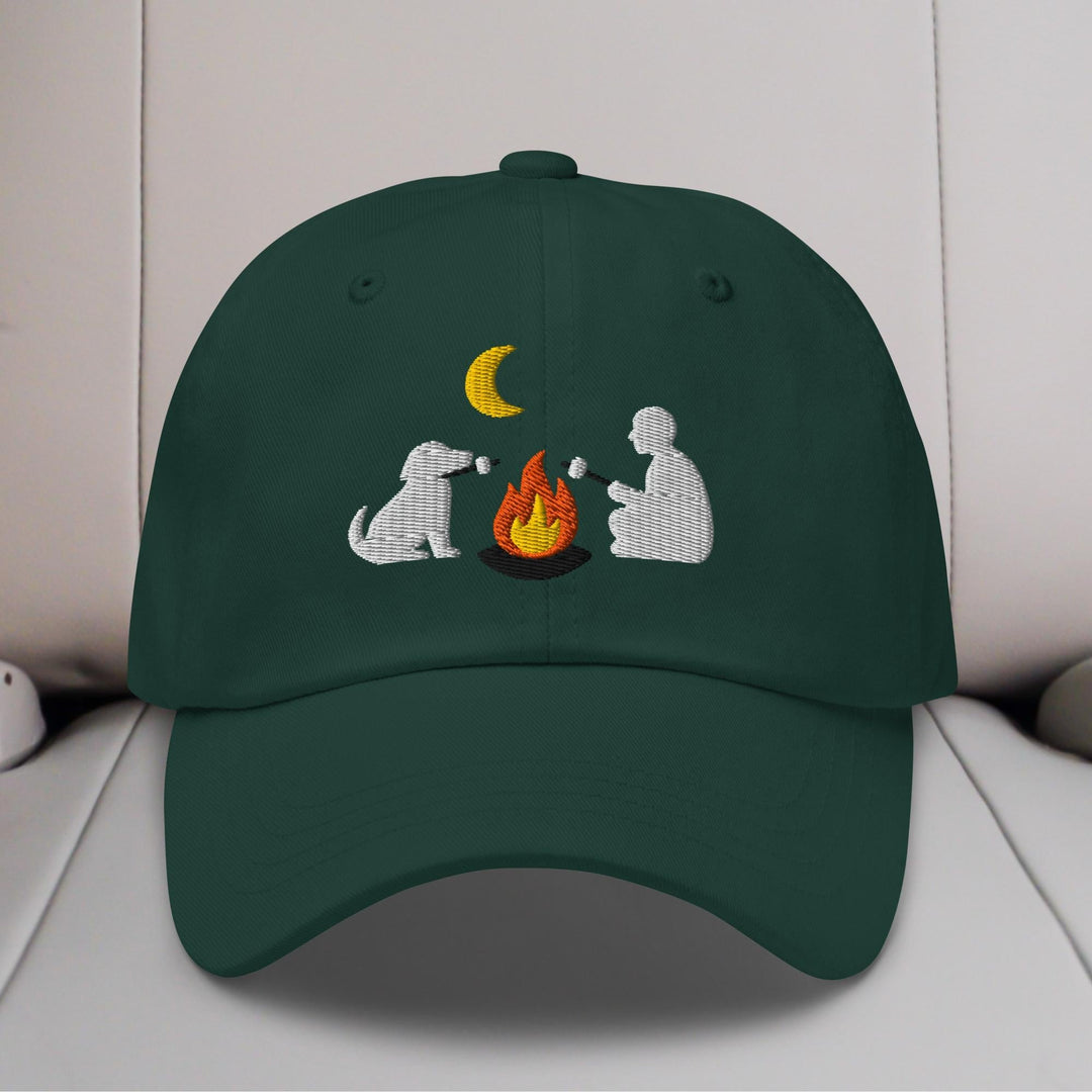 Camping Dog Embroidered Hat