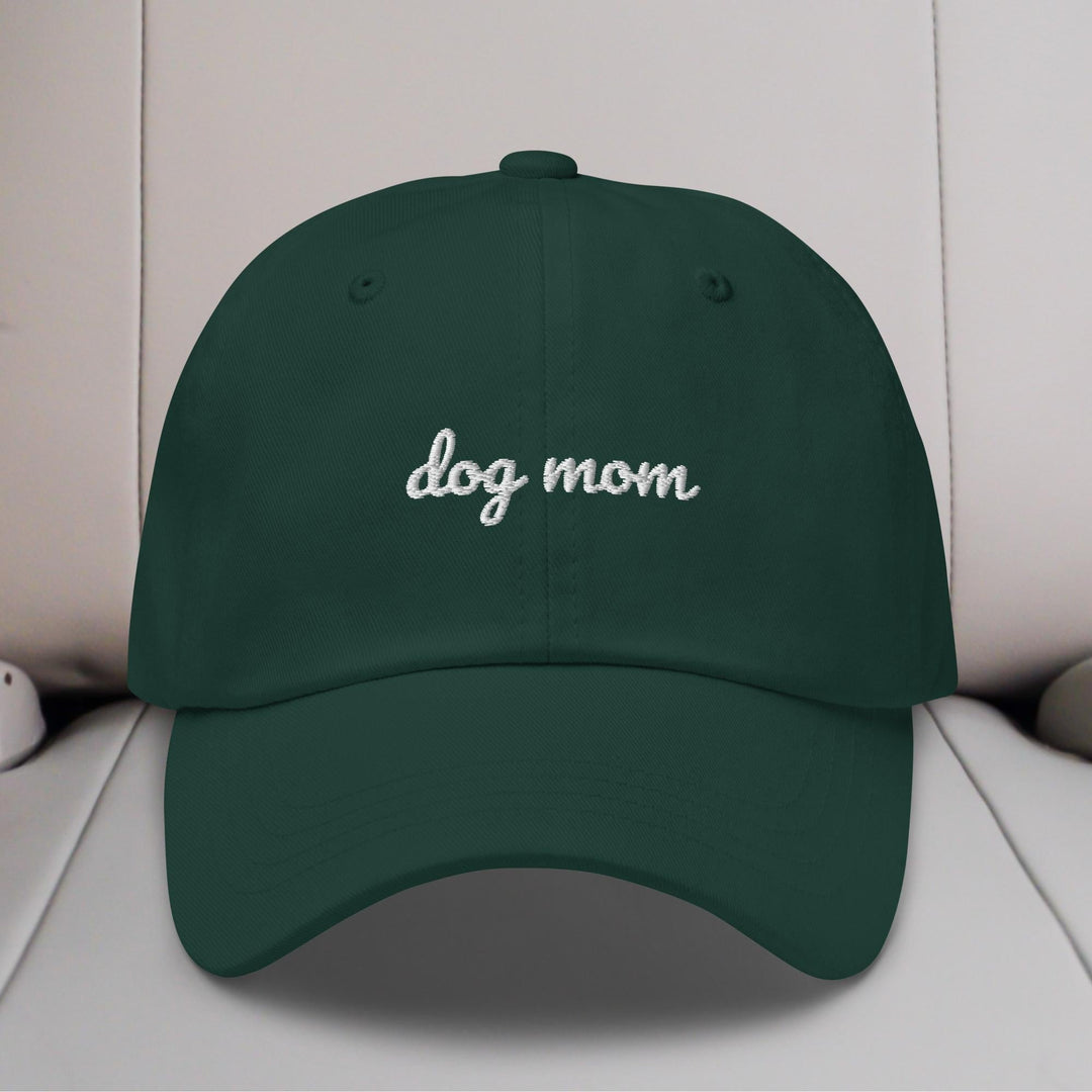 Dog Mom Cursive Embroidered Hat