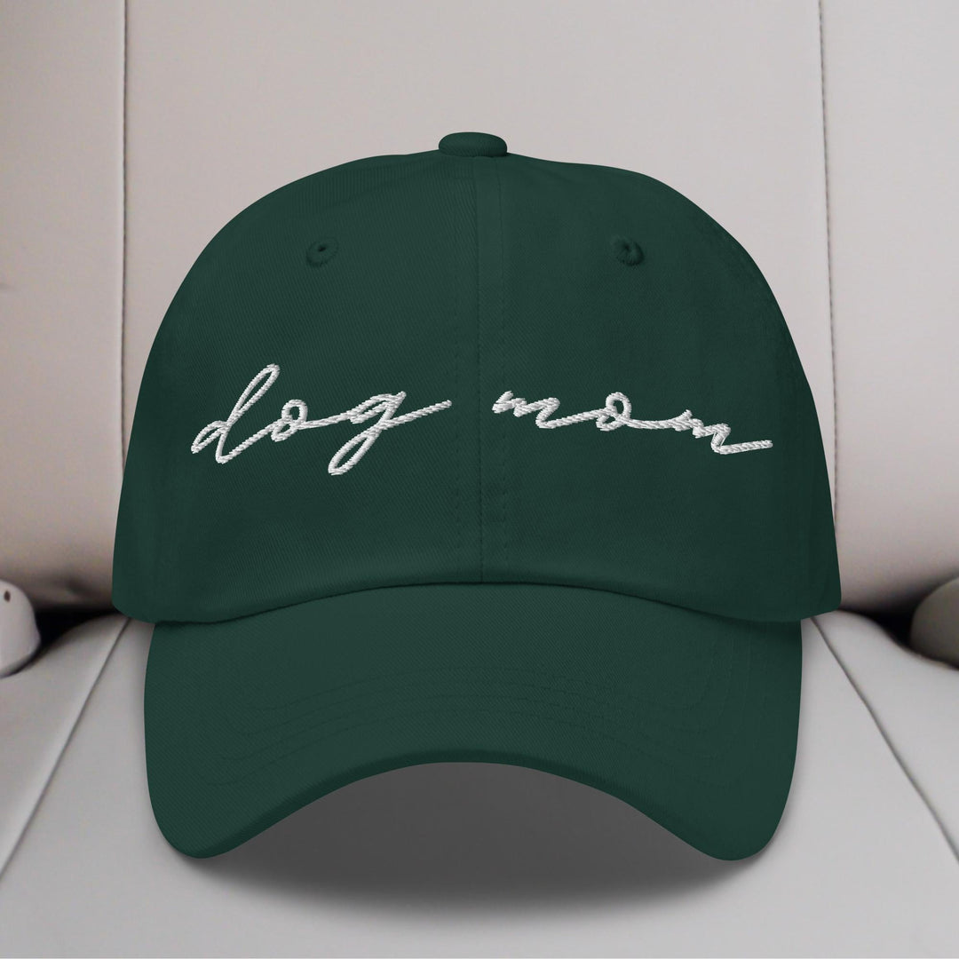Dog Mom Script Embroidered Hat