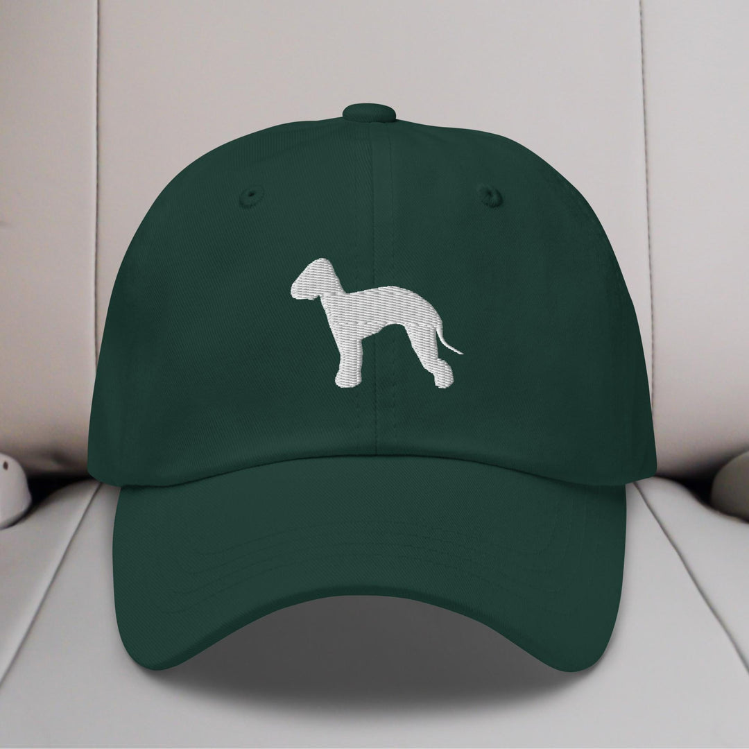 Bedlington Terrier Silhouette Embroidered Hat