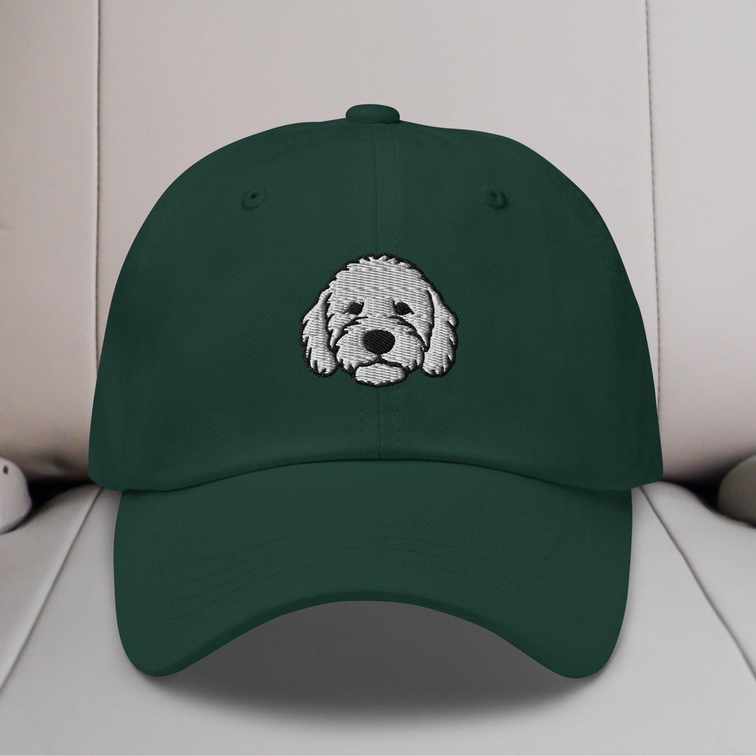 Goldendoodle Head (White) Embroidered Hat