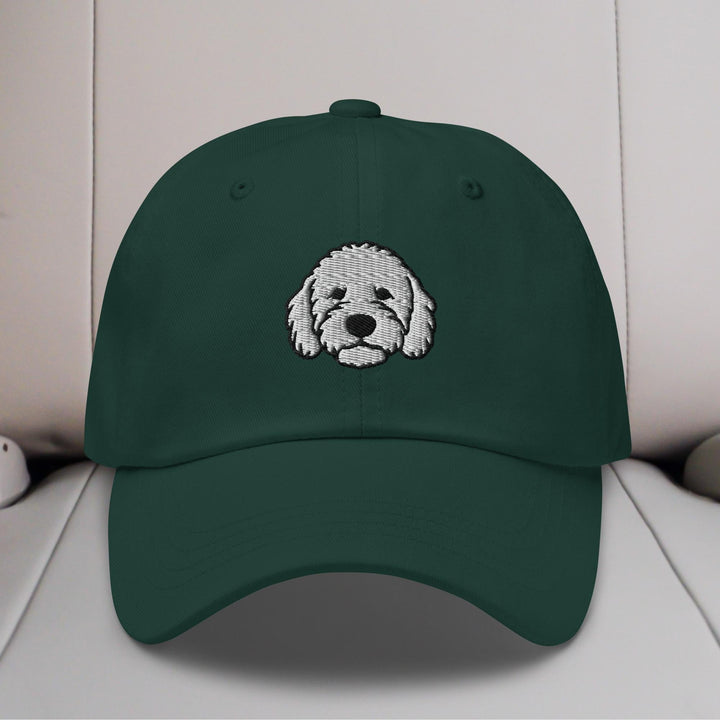 Goldendoodle Head (White) Embroidered Hat