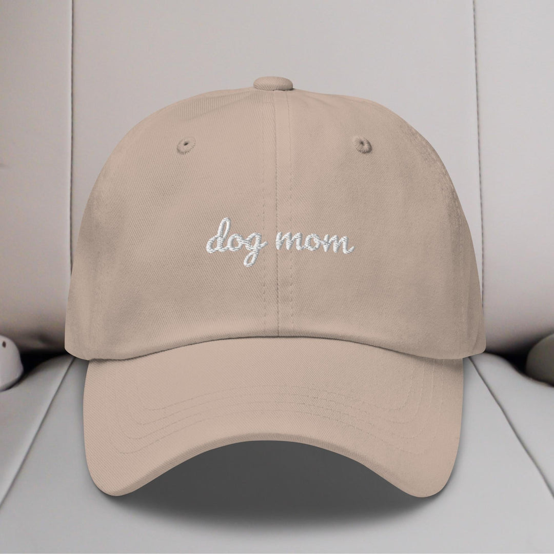 Dog Mom Cursive Embroidered Hat