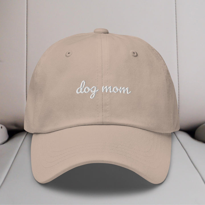 Dog Mom Cursive Embroidered Hat