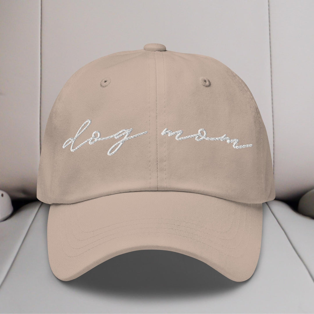 Dog Mom Script Embroidered Hat