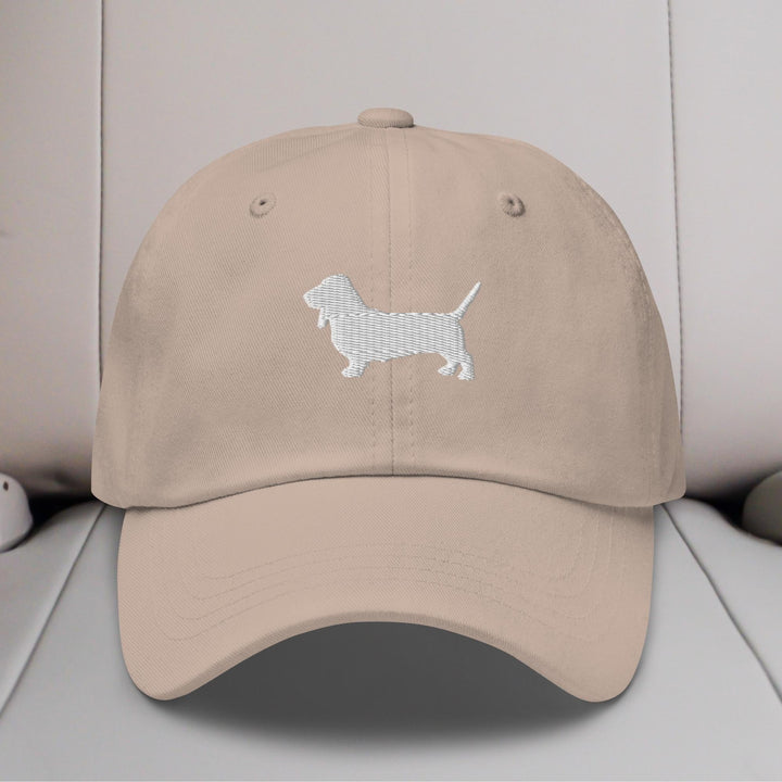 Basset Hound Silhouette Embroidered Hat
