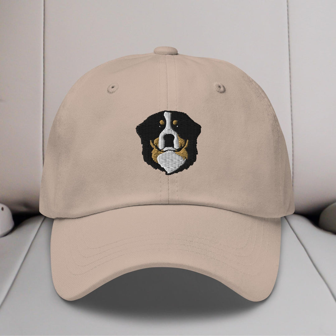 Bernese Mountain Dog Head Embroidered Hat