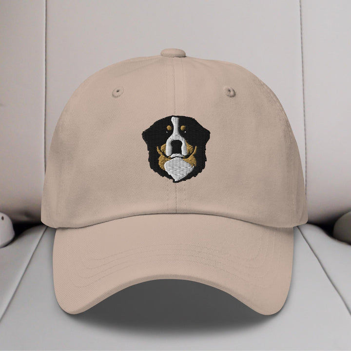 Bernese Mountain Dog Head Embroidered Hat