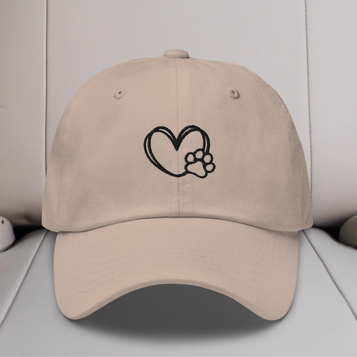 Heart & Paw Embroidered Hat