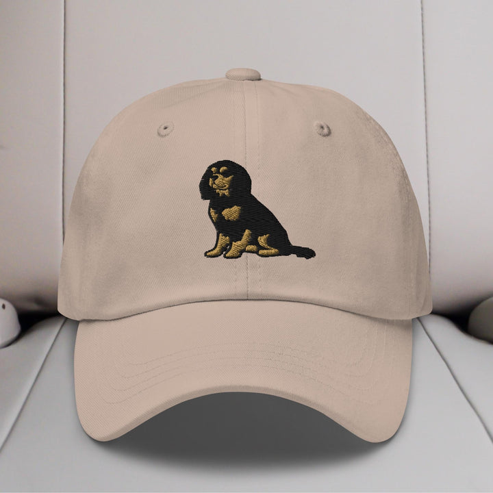 Cavalier King Charles Spaniel Sit (Black & Tan) Embroidered Hat