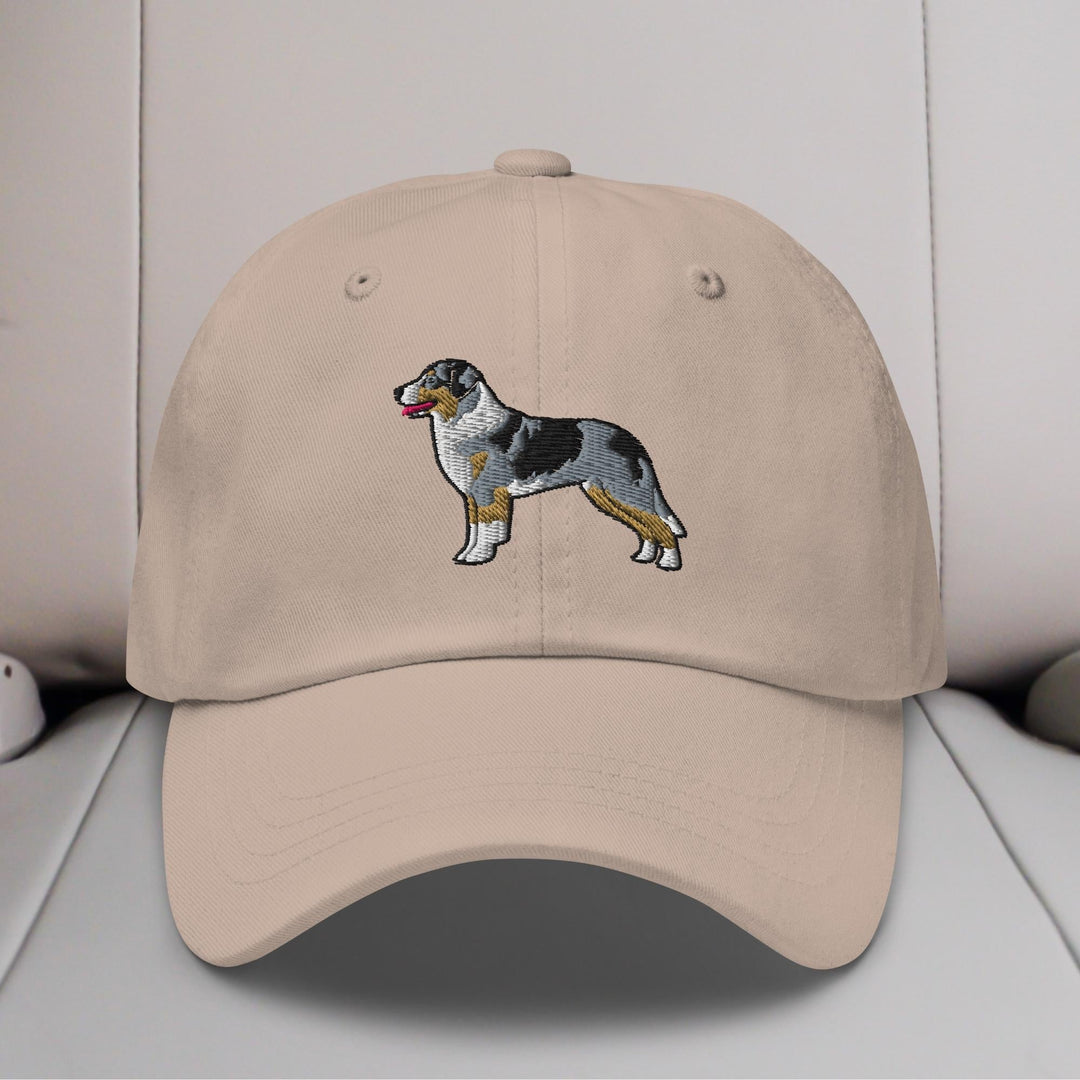 Australian Shepherd (Blue Merle - Tail) Embroidered Hat