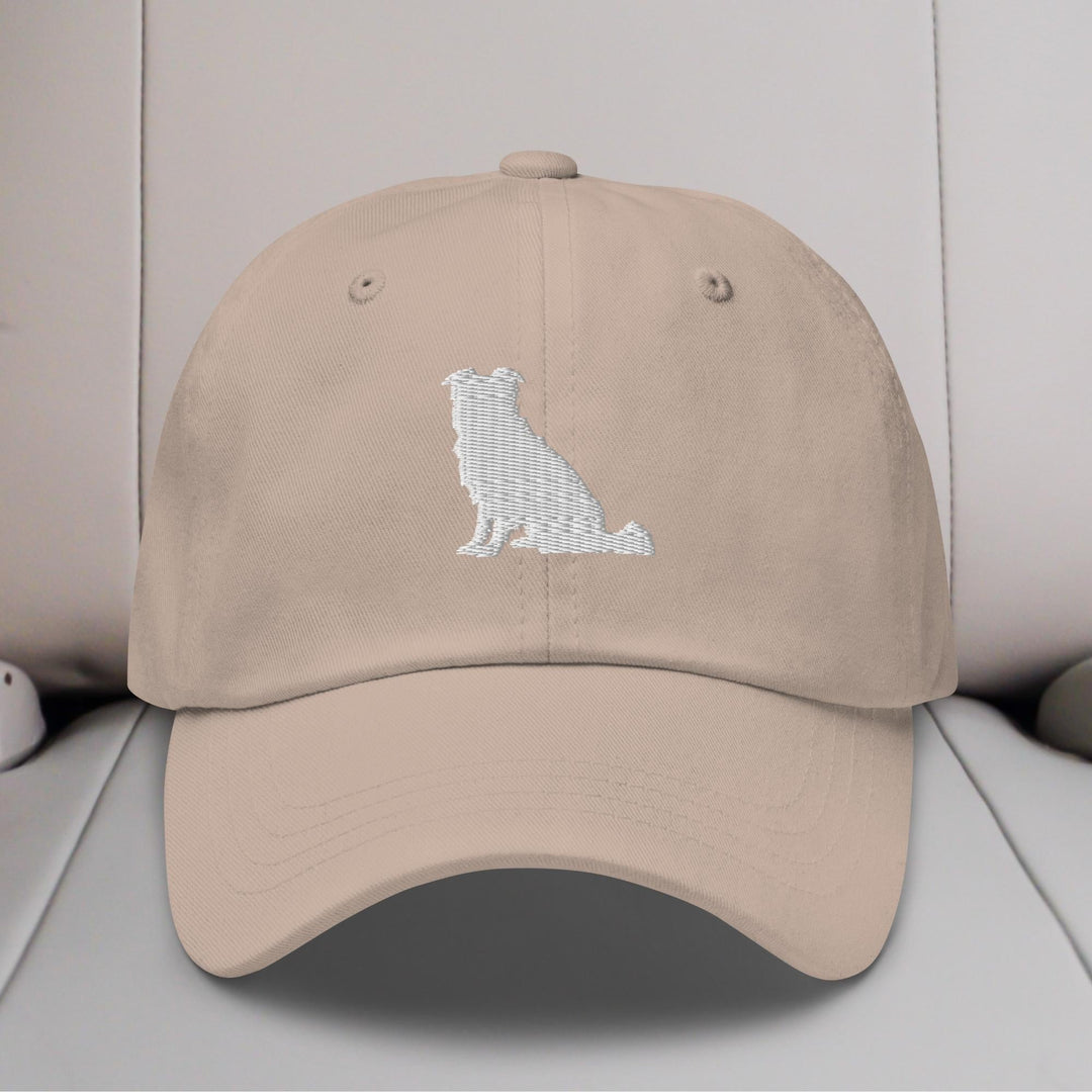 Border Collie Silhouette Embroidered Hat