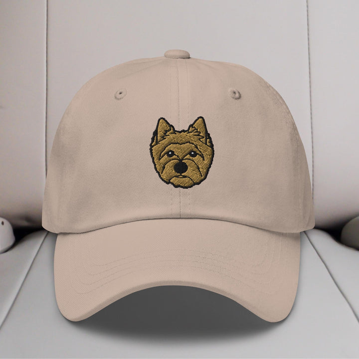 Cairn Terrier Head Embroidered Hat