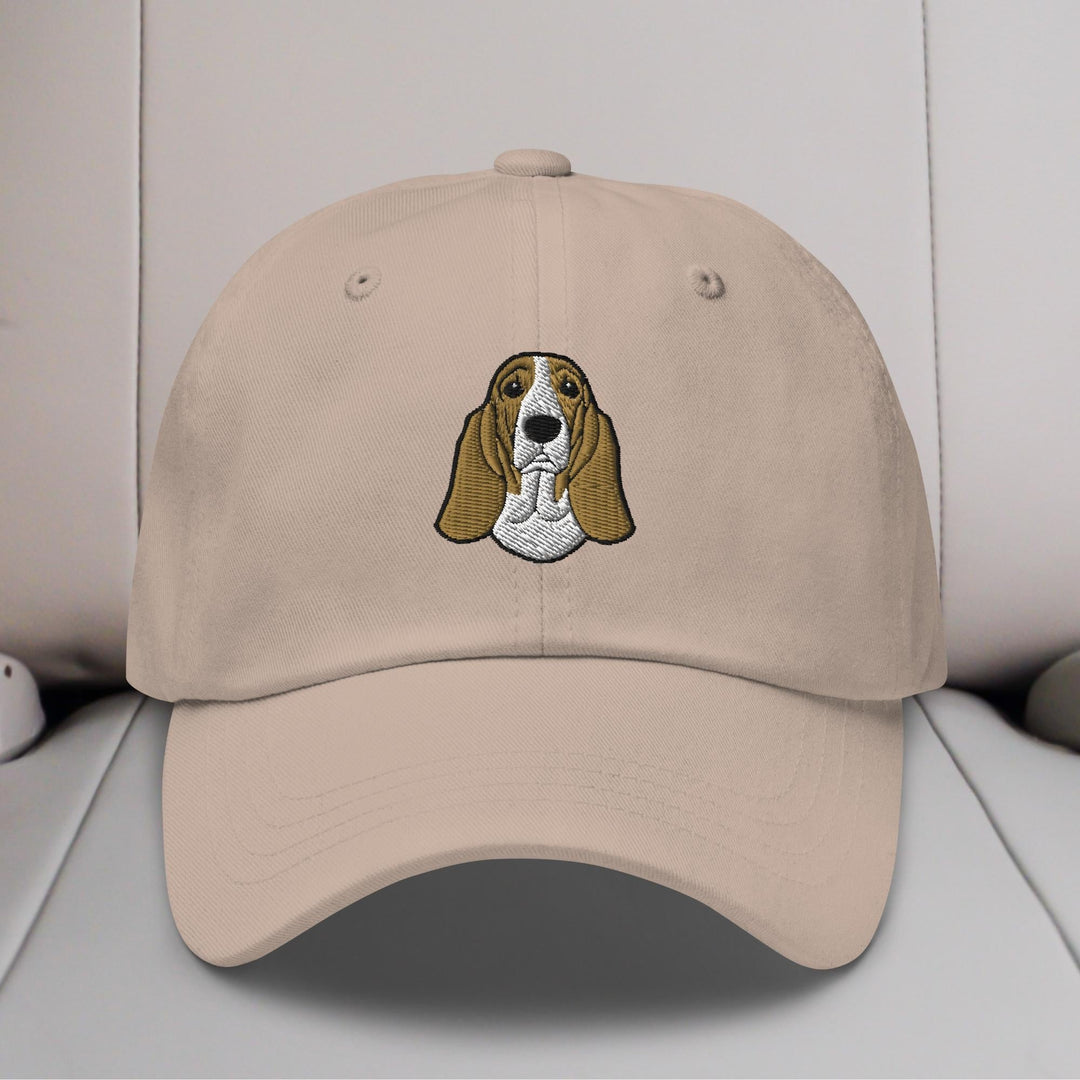 Basset Hound Head Embroidered Hat