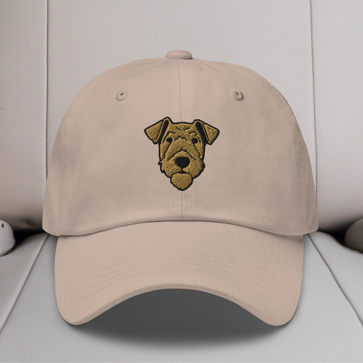 Airedale Terrier Head Embroidered Hat