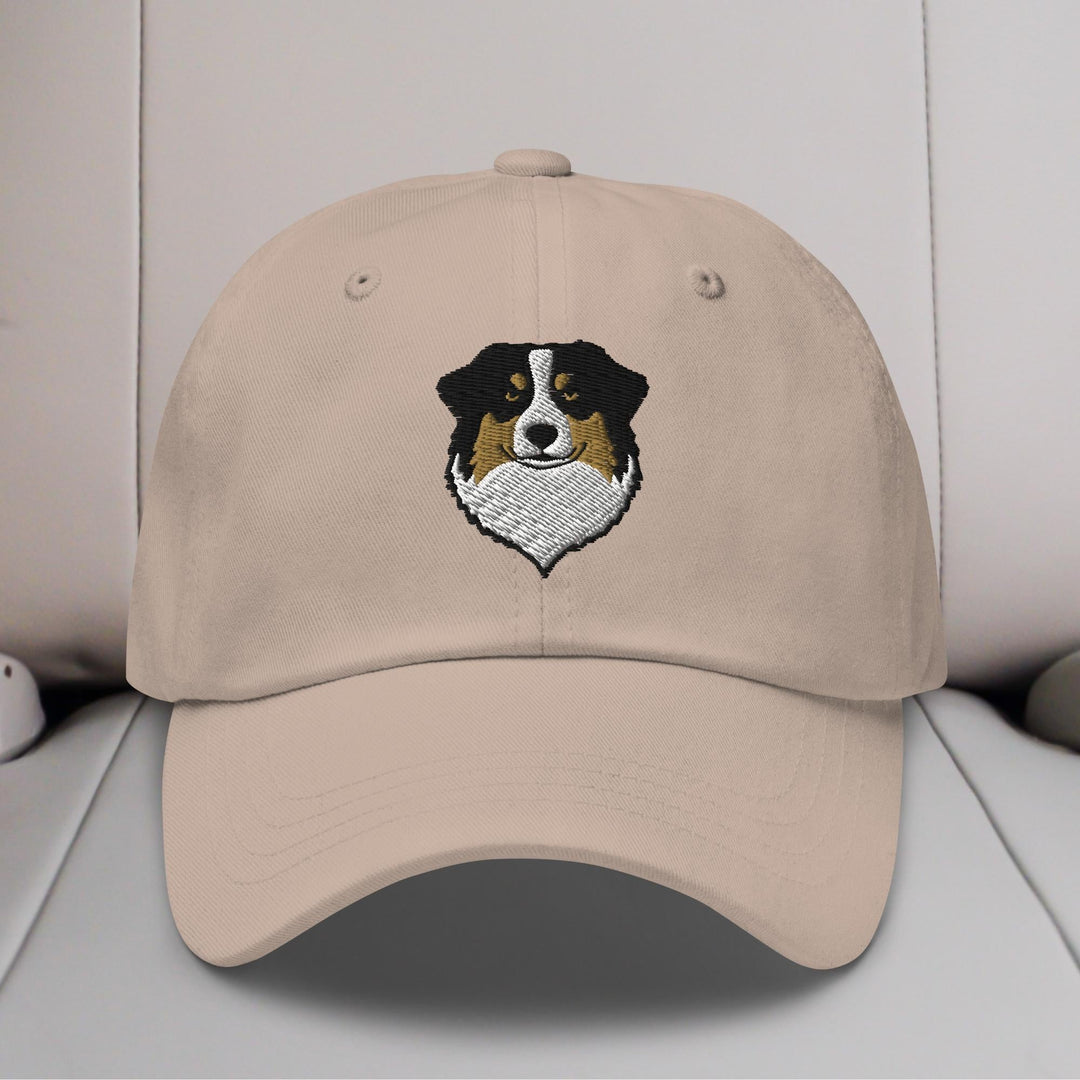 Australian Shepherd Head (Black) Embroidered Hat