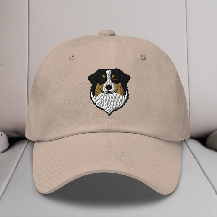 Australian Shepherd Head (Black) Embroidered Hat