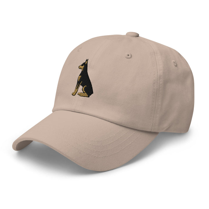 Doberman Sit Embroidered Hat