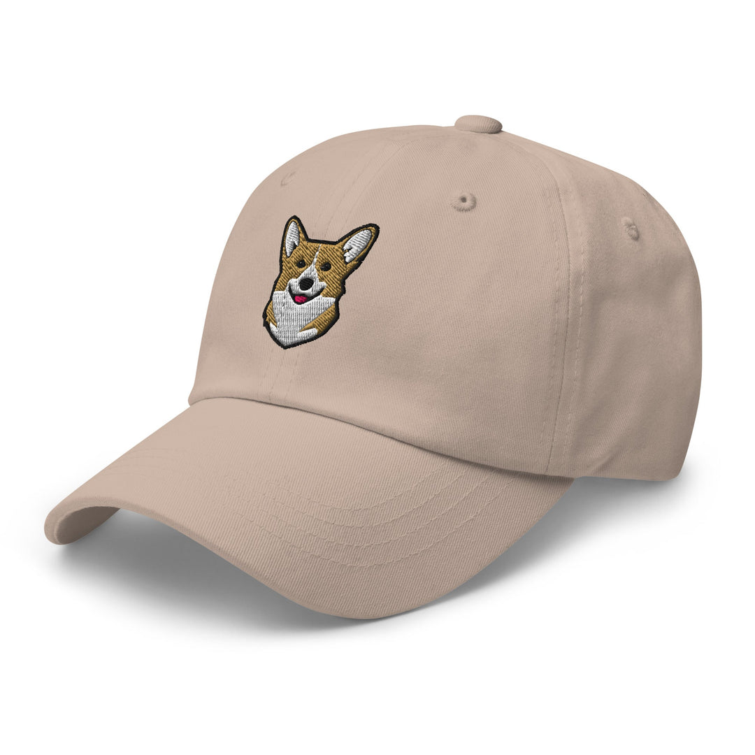 Corgi Head Embroidered Hat