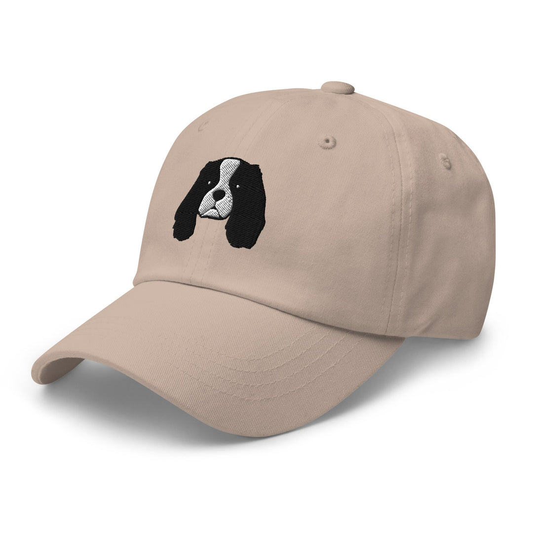 Cavalier King Charles Spaniel Head (Black & White) Embroidered Hat