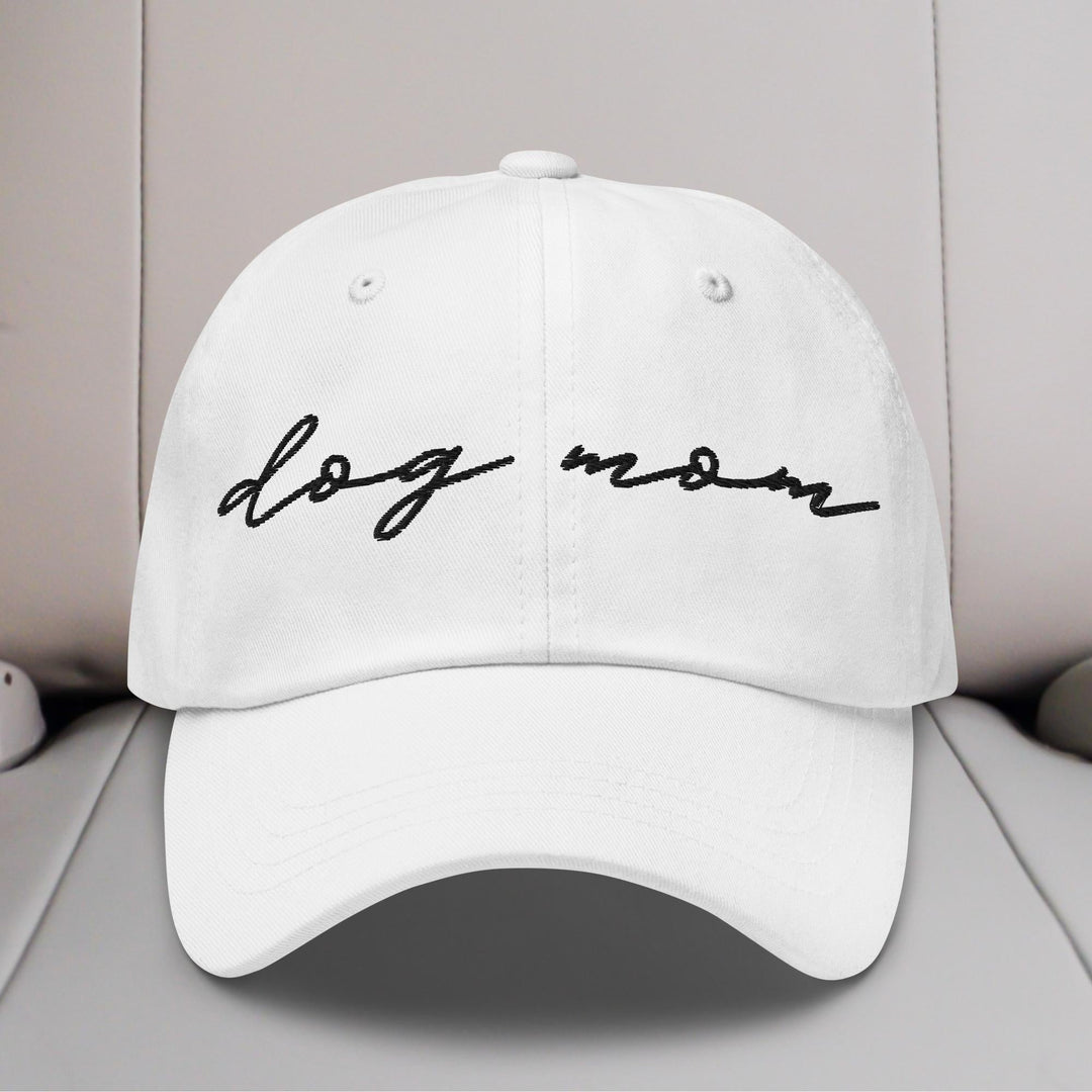 Dog Mom Script Embroidered Hat