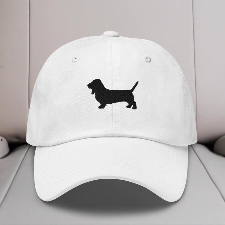 Basset Hound Silhouette Embroidered Hat