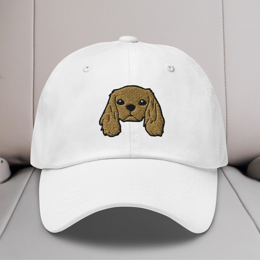 Cavalier King Charles Spaniel Head (Ruby) Embroidered Hat