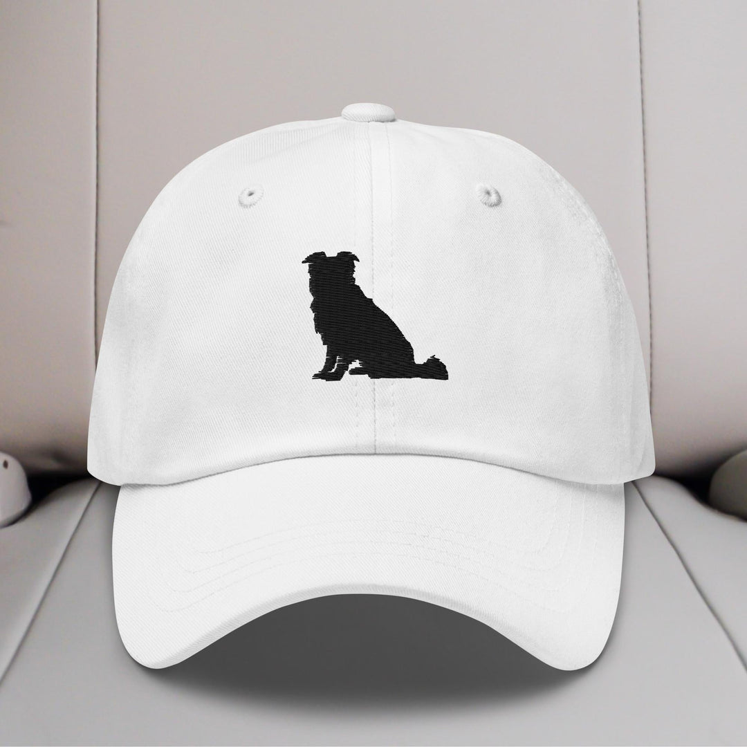 Border Collie Silhouette Embroidered Hat