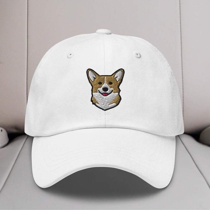Corgi Head Embroidered Hat