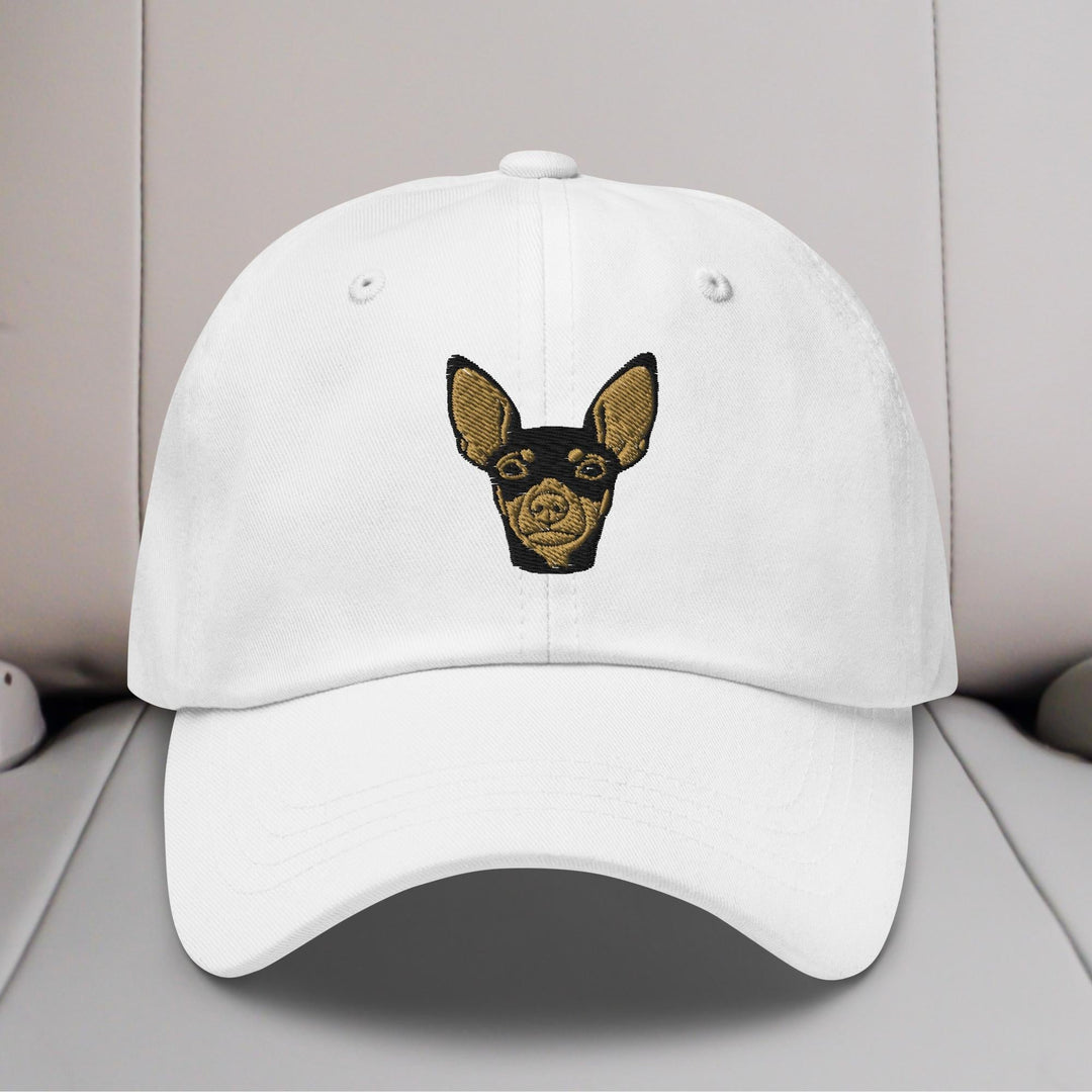 Miniature Pinscher Head Embroidered Hat