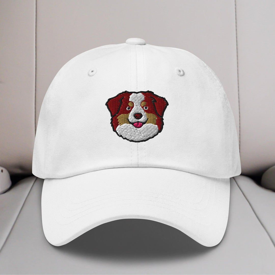 Australian Shepherd Head (Red) Embroidered Hat