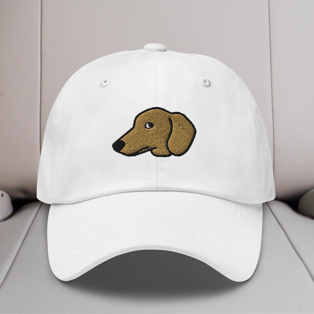 Dachshund Head (Red/Cream) Embroidered Hat