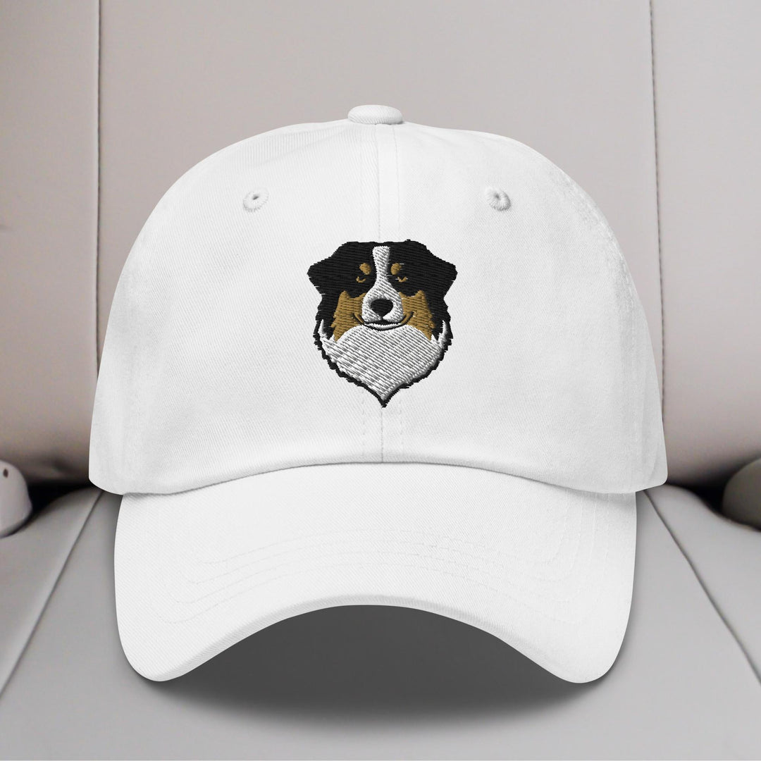 Australian Shepherd Head (Black) Embroidered Hat