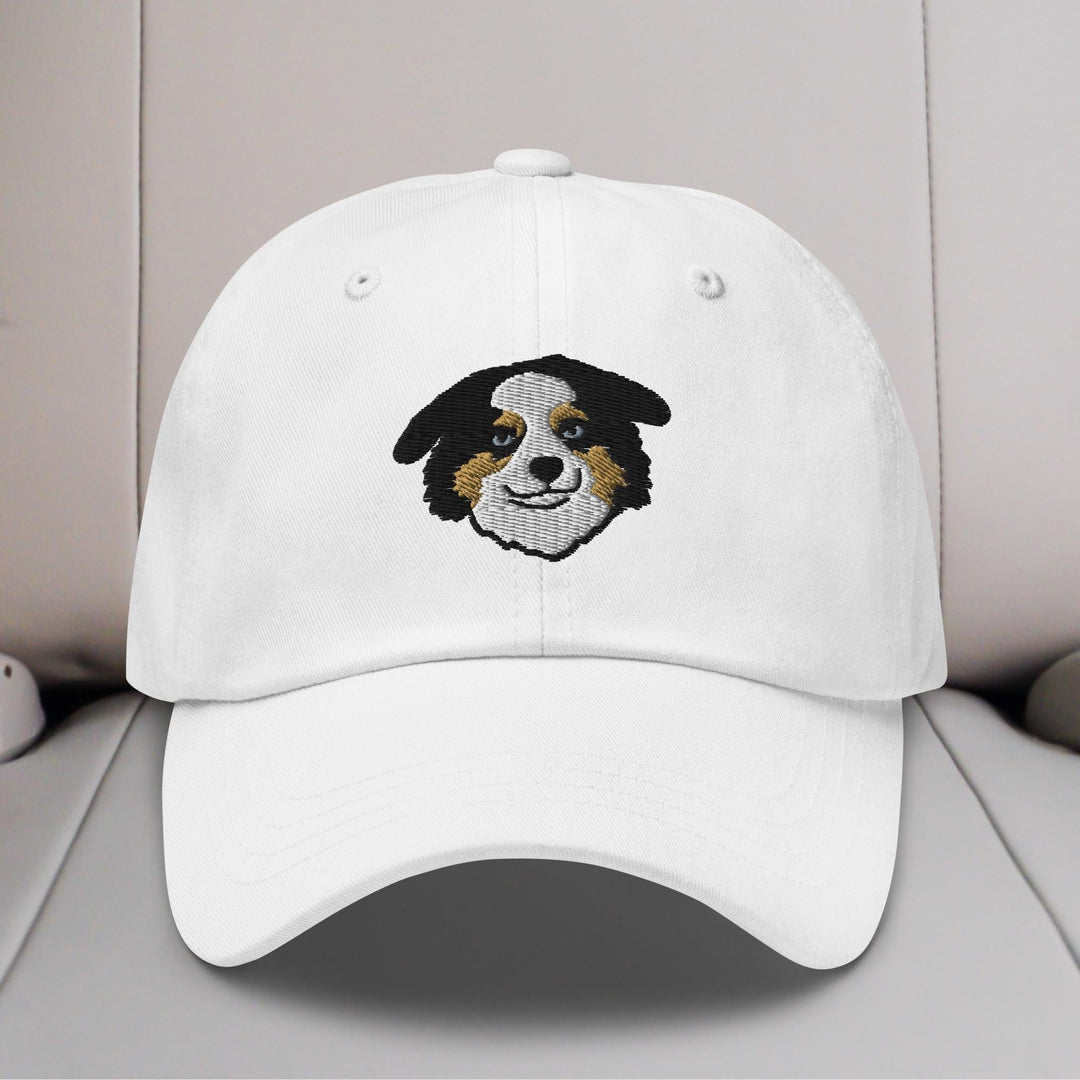 Mini American Shepherd/Mini Aussie Head (Black) Embroidered Hat