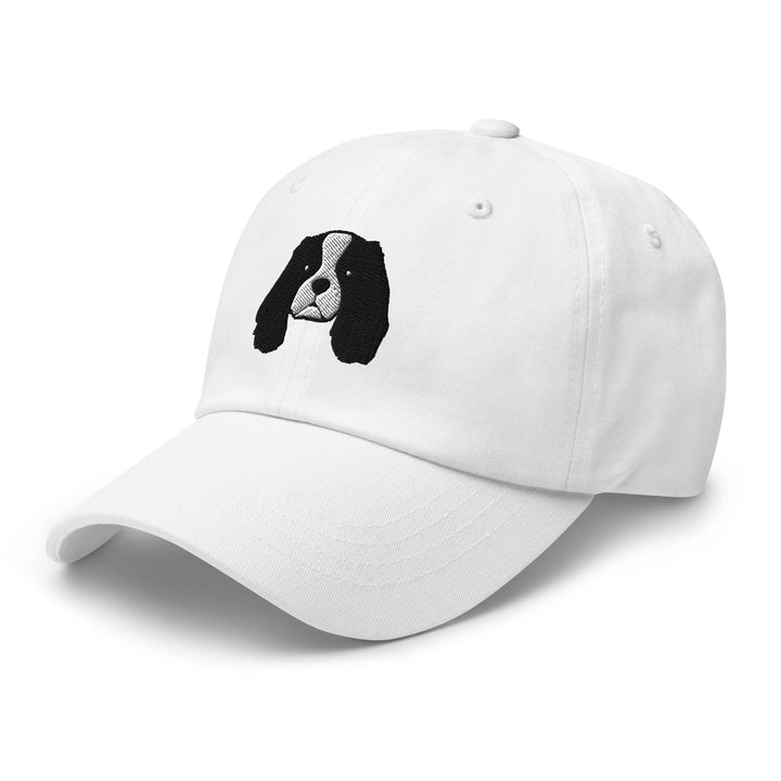 Cavalier King Charles Spaniel Head (Black & White) Embroidered Hat