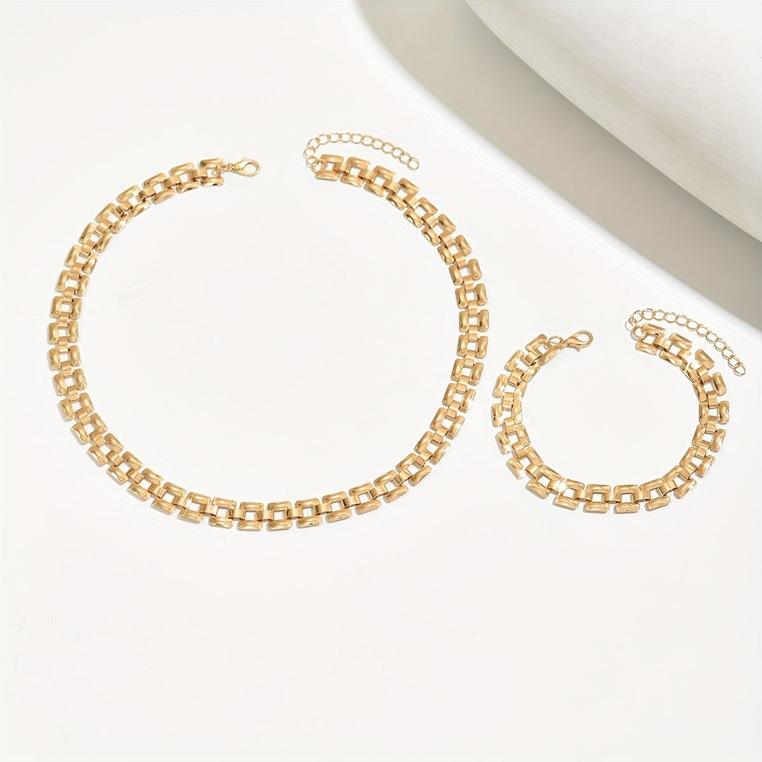 SPRING & SUMMER NECKLACE SET – POLISHED METAL FINISH