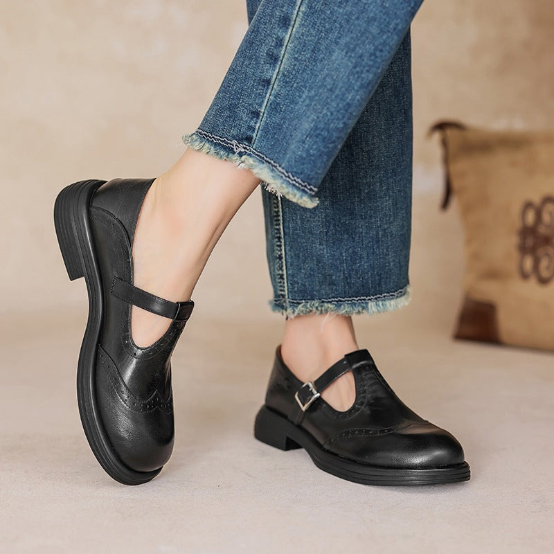 TALVANNA | ELEGANT EVERYDAY LEATHER MARY JANES