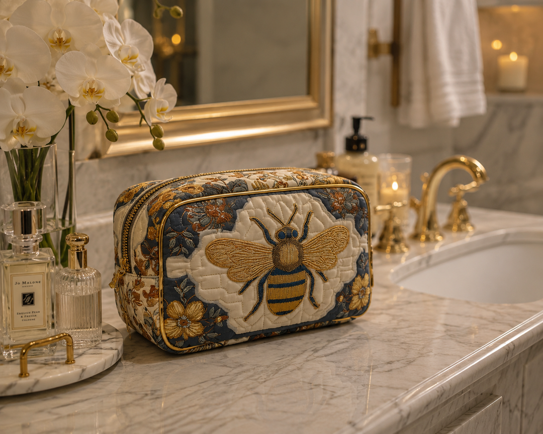 Bee Delight Quilted Makeup Bag NCU0DK10419
