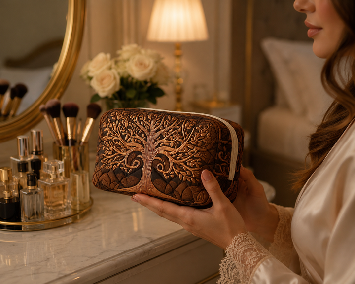 Ancestral Tree Quilted Makeup Bag NCU0DV7889
