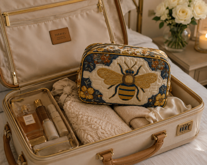 Bee Delight Quilted Makeup Bag NCU0DK10419